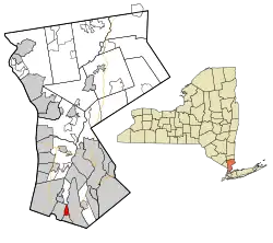 Location of Pelham (village), New York