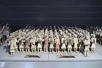 Han tomb figurines of soldiers and their shields