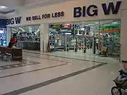 The entrance to the Big&nbsp;W department store, which has stood in the centre since the opening.