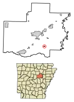 Location of Griffithville in White County, Arkansas.