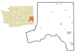 Location of Uniontown, Washington