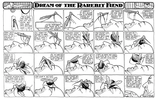 Twenty-panel "Dream of the Rarebit Fiend" comic strip