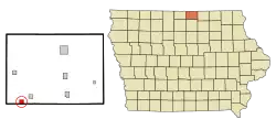 Location of Fertile, Iowa
