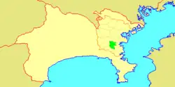 Location of Kōnan in Kanagawa