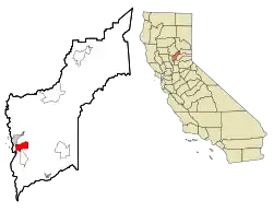 Location in Yuba County and the state of California