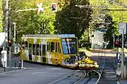 Bicycle flatcar on the Stuttgart Rack Railway