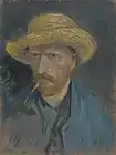 Self-Portrait with Straw Hat and a Pipe (reverse image), 1887Van Gogh Museum, Amsterdam (F179v)