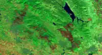 November 11, 2017, Landsat 8 OLI, bands 753, Napa, Sonoma fires of October 2017
