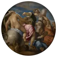 circular painting with multiple figures