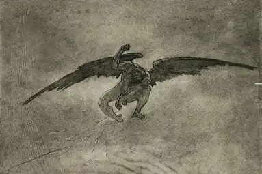 Satan Creating the Monsters from Les Sataniques (no date) soft-ground etching (13.1 x 19.6&nbsp;cm) Los Angeles County Museum of Art